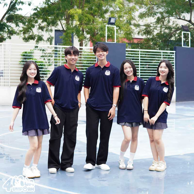 ao dong phuc lop den do